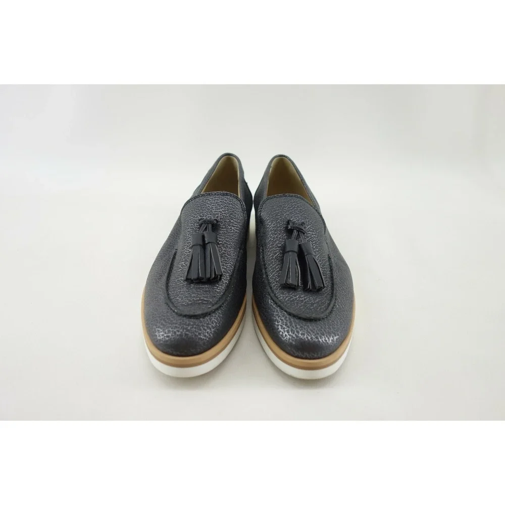 Geox Respira Gray Leather Tassel Loafers Shoes Women's 36‎ / 5